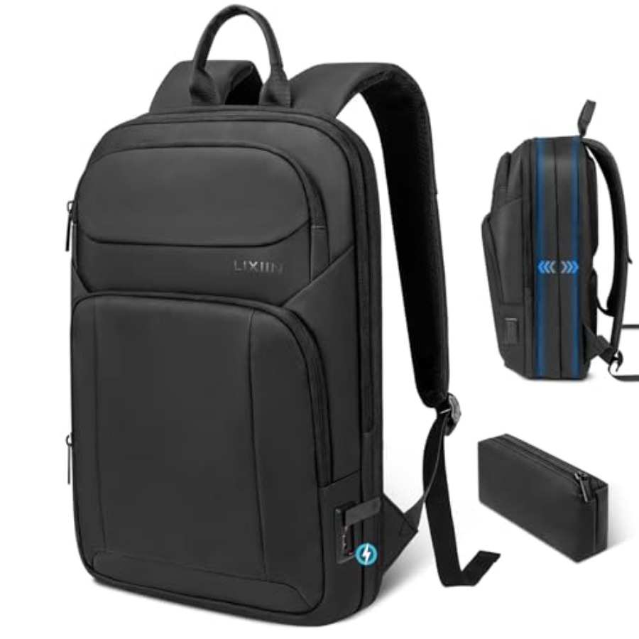 Backpack for Men Slim and Expa - مراجعة Travel Backpack Anti Theft وسعره