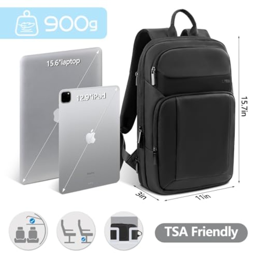 Backpack for Men Slim and Expa - مراجعة Travel Backpack Anti Theft وسعره