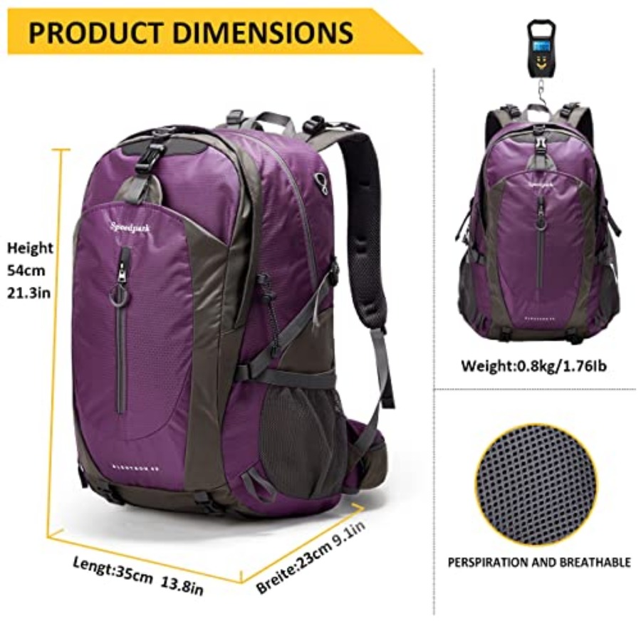 Hiking Backpack 40L Waterproof - مراجعة Hiking Backpack Waterproof وسعره