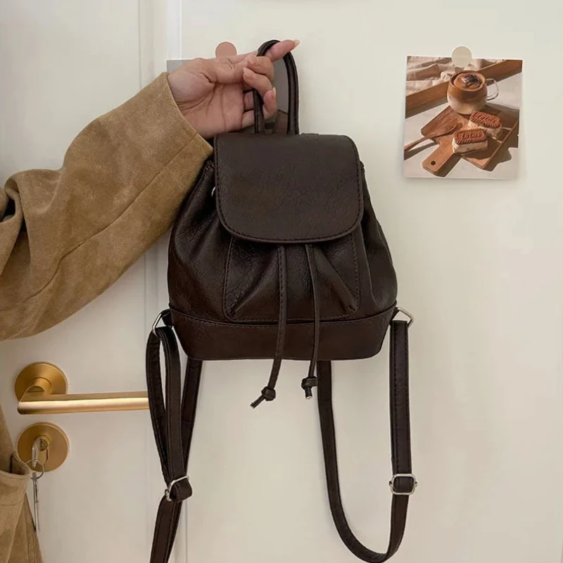 Small Fashion Backpacks School - مراجعة Leather Backpack Vintage وسعره
