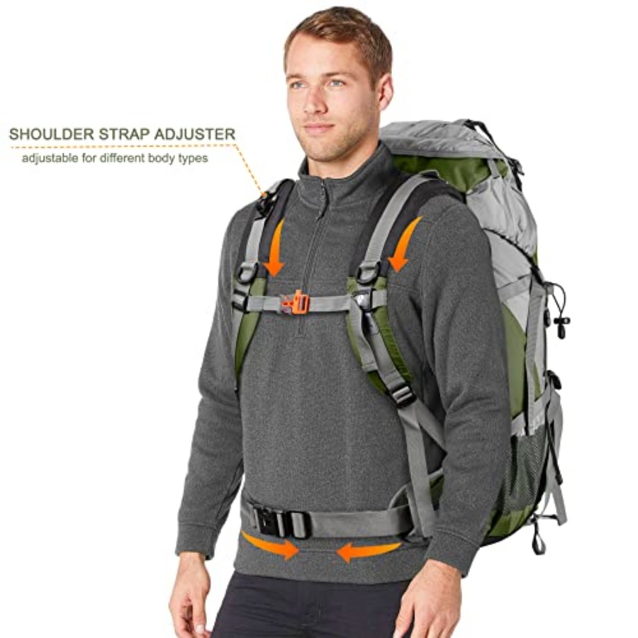 Loowoko 50L Hiking Backpack, W - مراجعة Hiking Backpack Waterproof وسعره