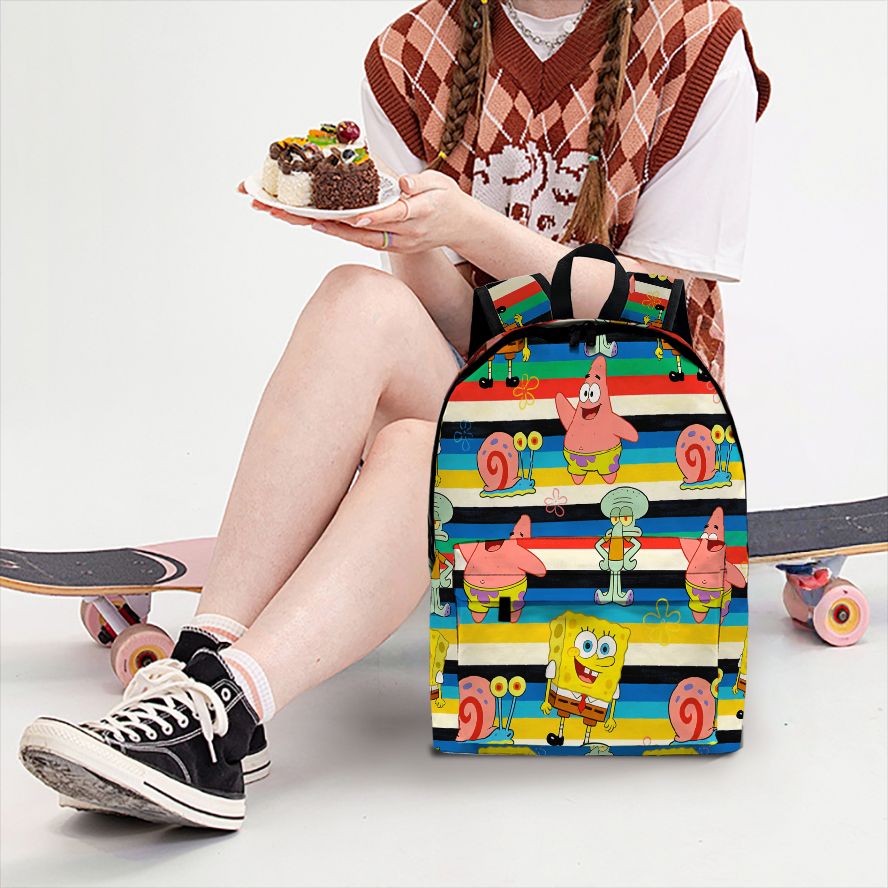 SpongeBob SquarePants Striped  - مراجعة School Backpack Teen وسعره