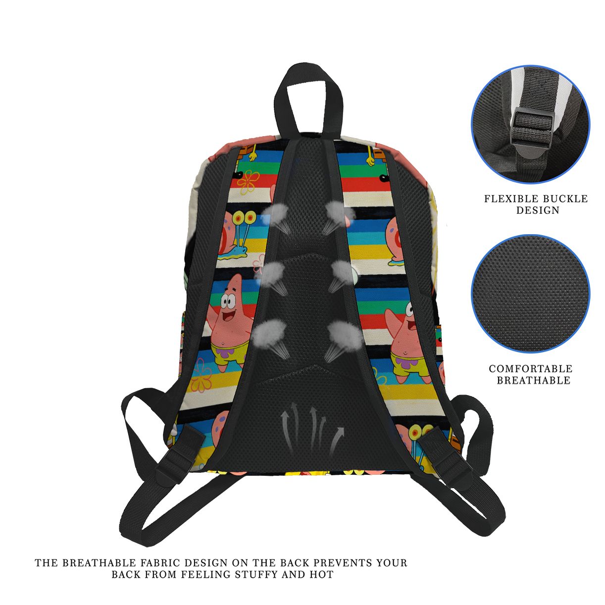 SpongeBob SquarePants Striped  - مراجعة School Backpack Teen وسعره