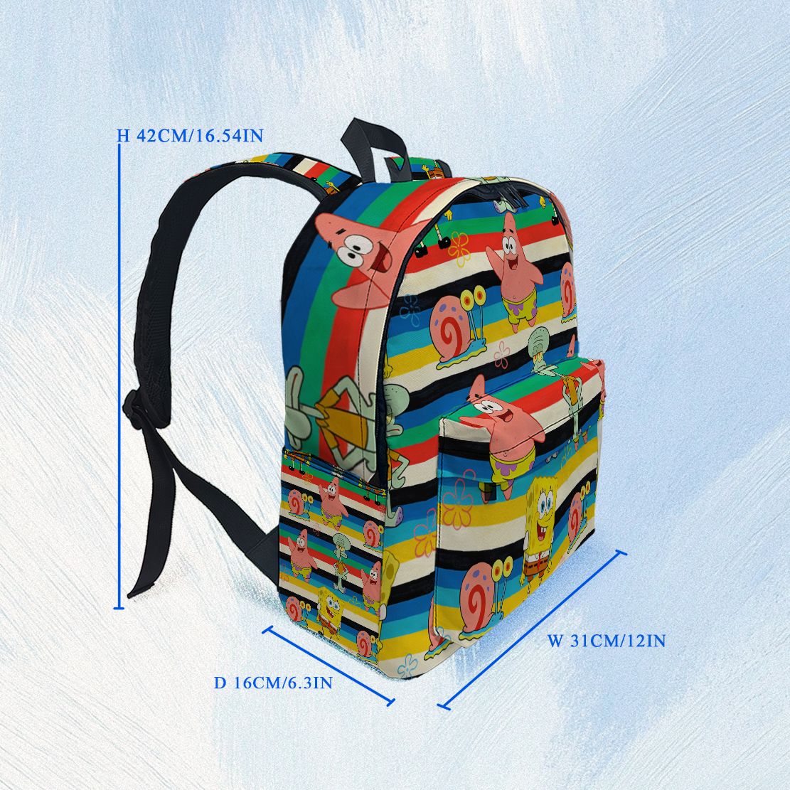 SpongeBob SquarePants Striped  - مراجعة School Backpack Teen وسعره