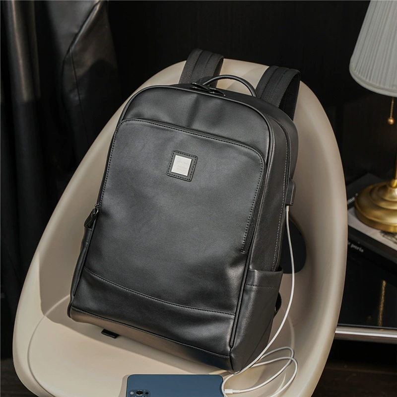 Man's PU Leather Backpack Exec - مراجعة Leather Backpack Vintage وسعره
