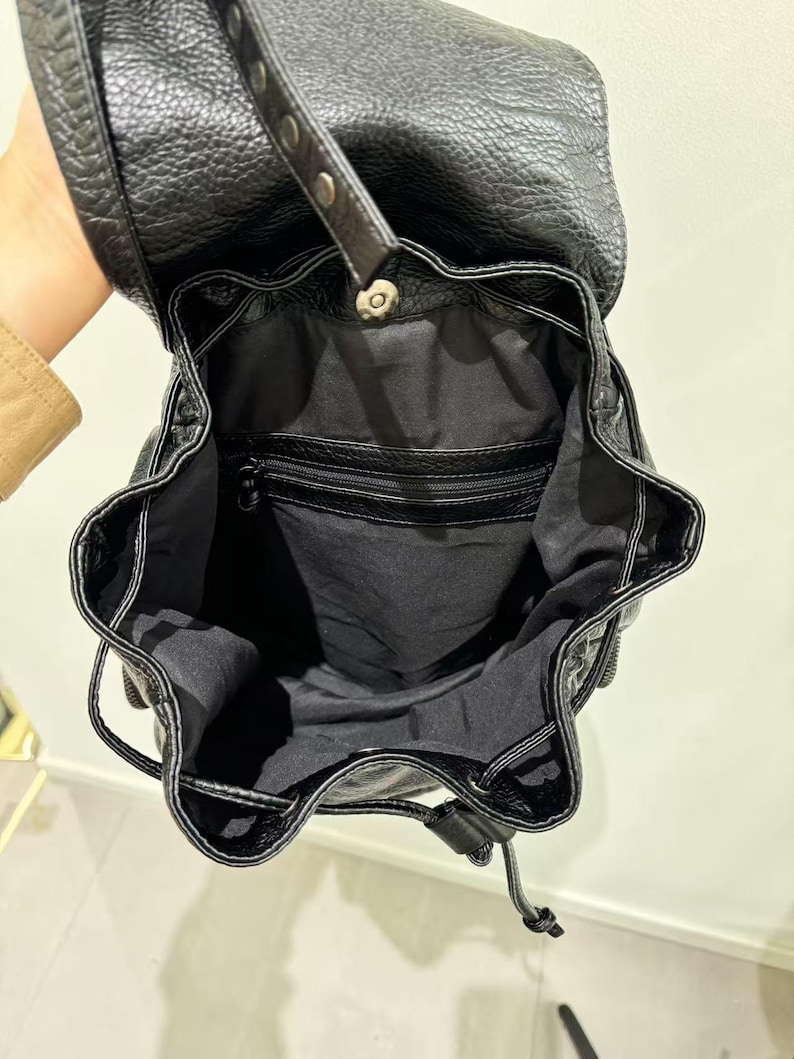 Gothic Punk PU Leather Shoulde - مراجعة Leather Backpack Vintage وسعره