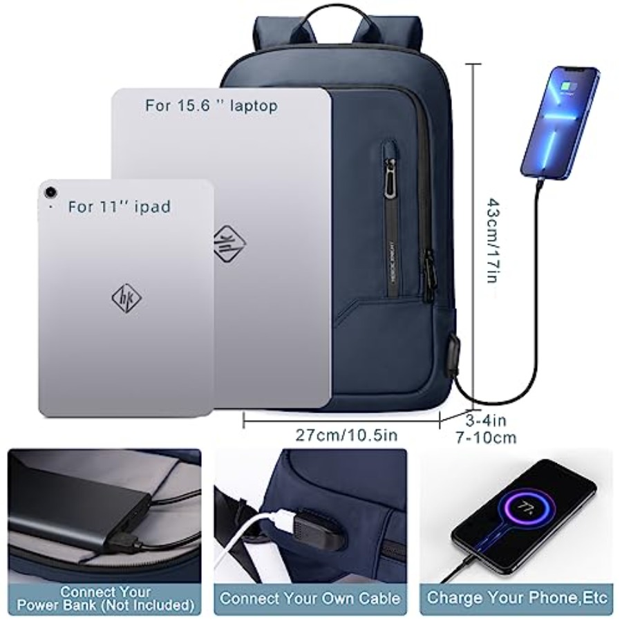 Backpack for Men Business Slim - مراجعة Travel Backpack Anti Theft وسعره