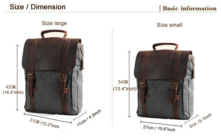 Fashion Male Backpack Leather  - مراجعة Rucksack Military Style وسعره