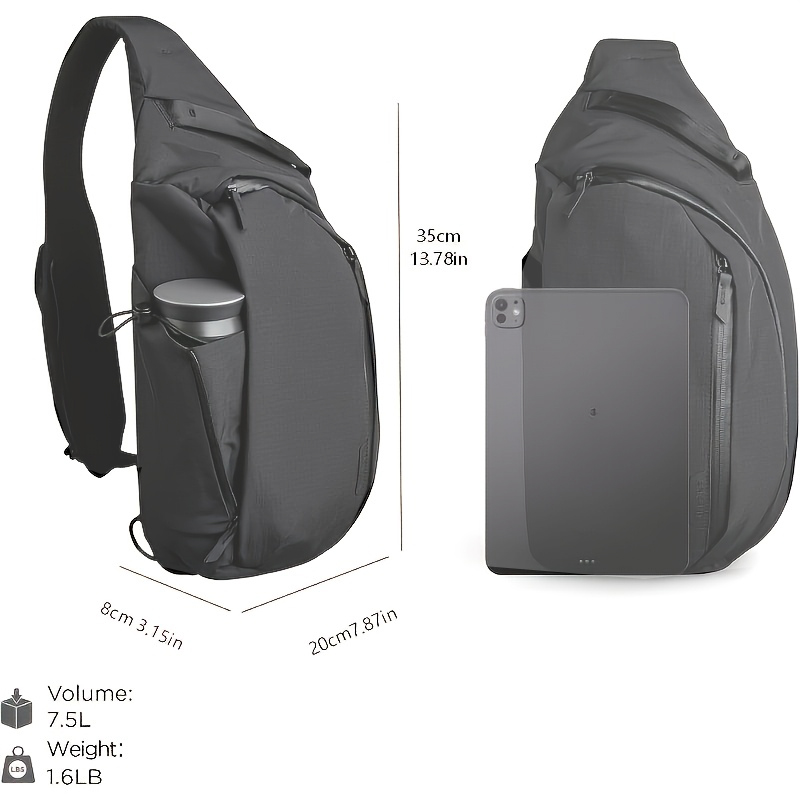 Right Shoulder Chest bag  7.5L - مراجعة Sling Backpack Shoulder وسعره