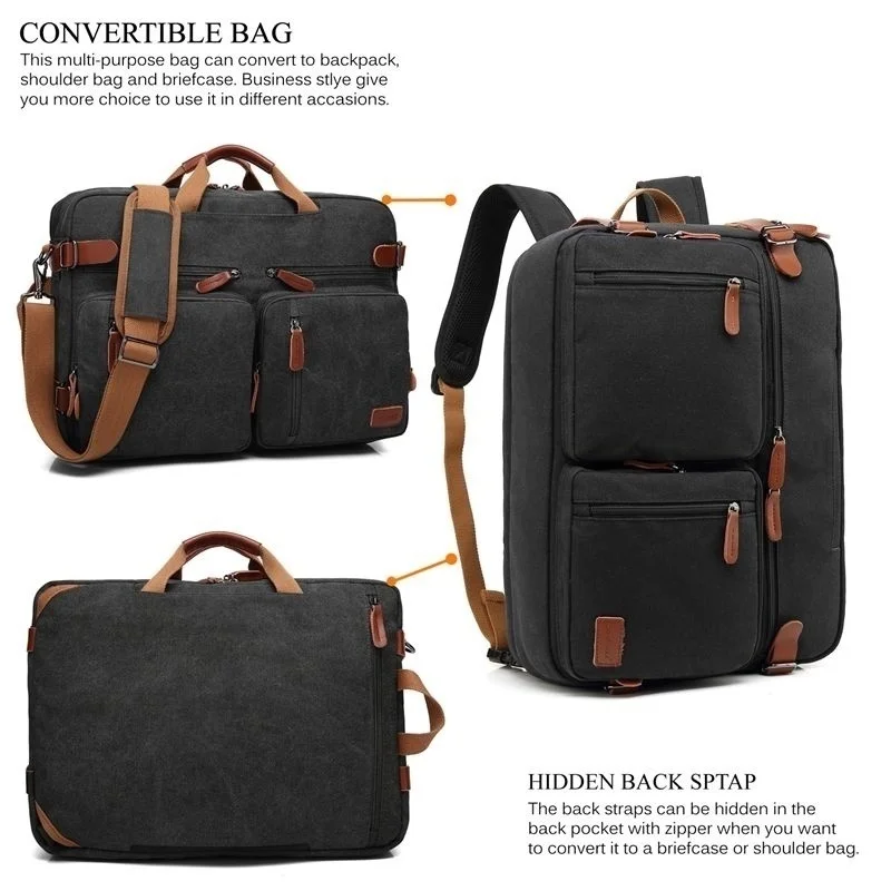 Men's 15.6-17.3 Inch Convertib - مراجعة Laptop Backpack 15.6 وسعره