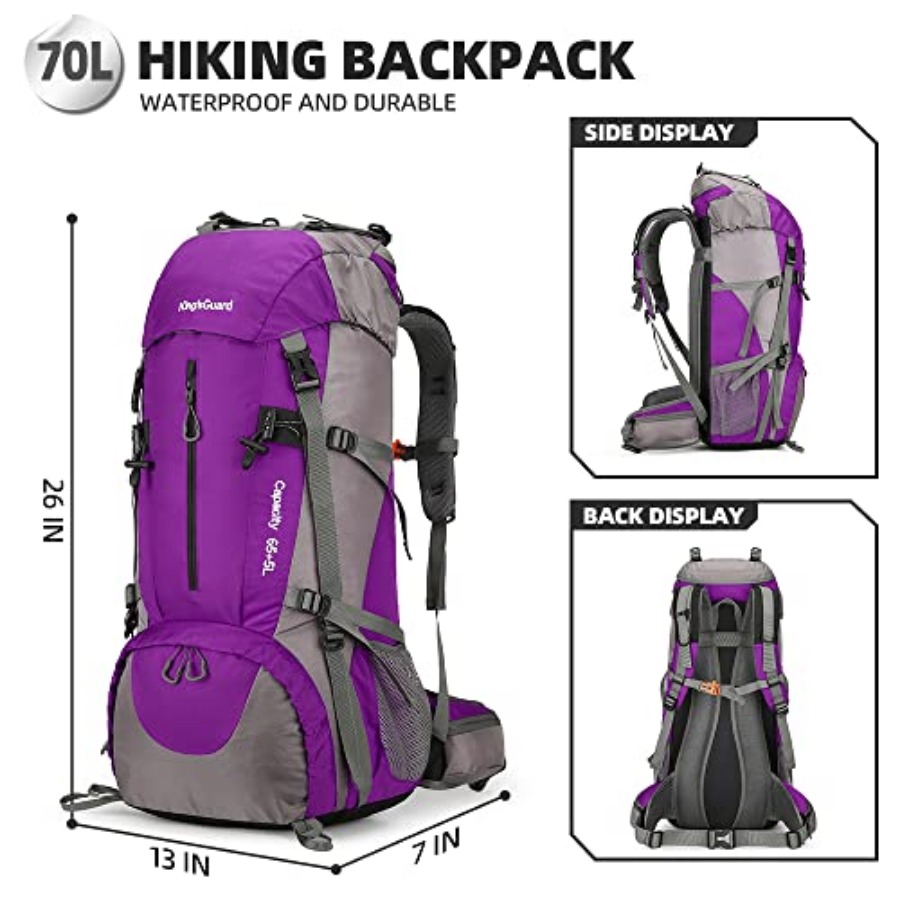 70L Hiking Backpack with Rain  - مراجعة Hiking Backpack Waterproof وسعره