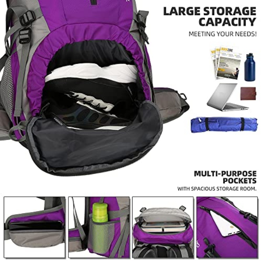 70L Hiking Backpack with Rain  - مراجعة Hiking Backpack Waterproof وسعره