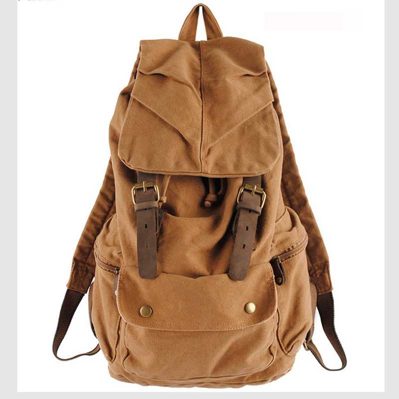 Fashion Vintage Leather milita - مراجعة Rucksack Military Style وسعره