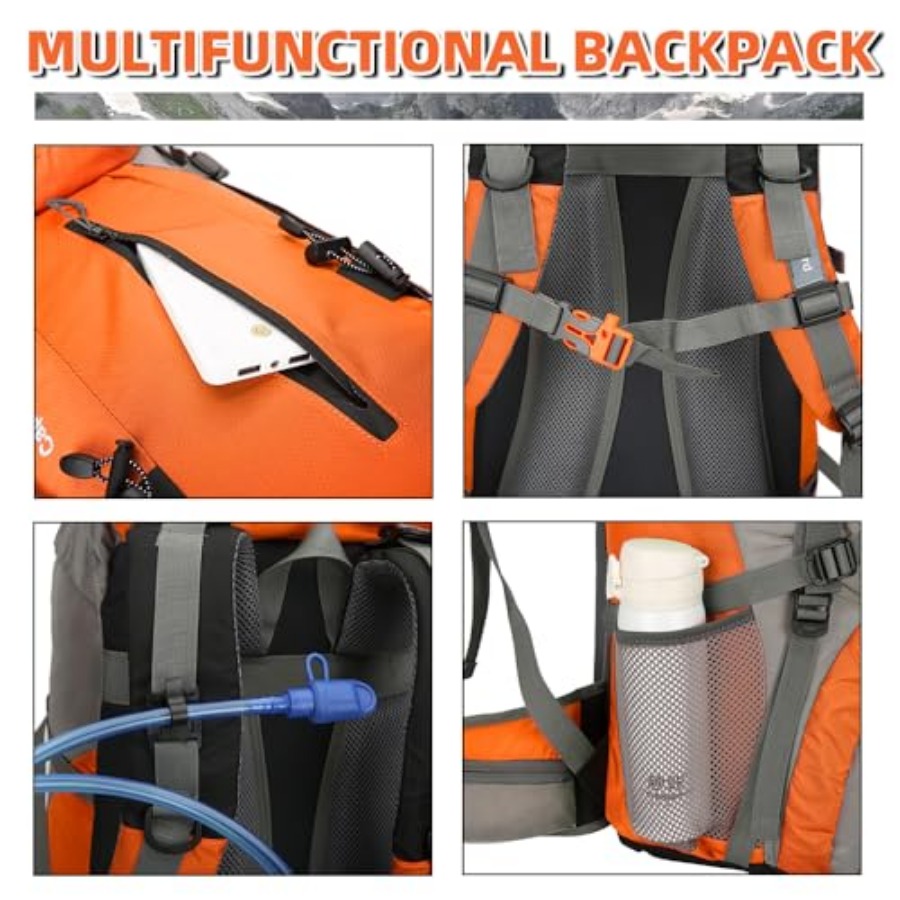 70L Hiking Backpack with Rain  - مراجعة Hiking Backpack Waterproof وسعره