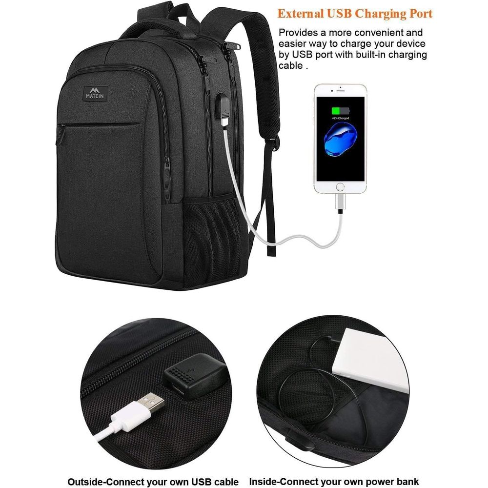 MATEIN BusinLaptop Backpack, 1 - مراجعة Laptop Backpack 15.6 وسعره