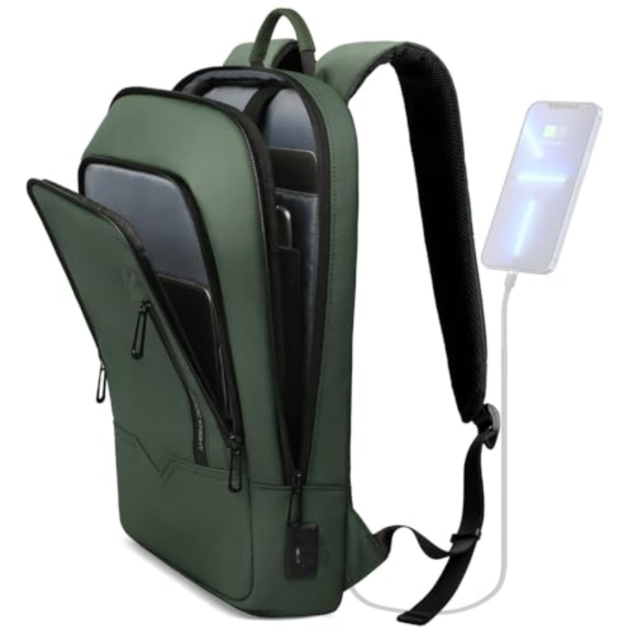 Backpack for Men Business Slim - مراجعة Travel Backpack Anti Theft وسعره