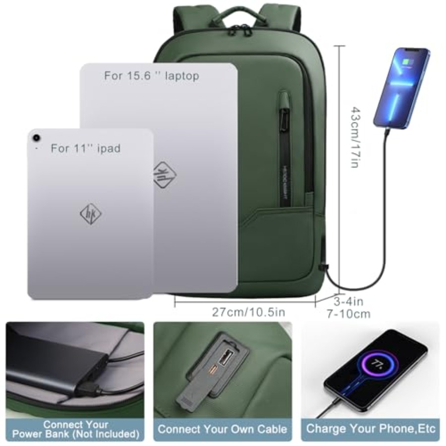 Backpack for Men Business Slim - مراجعة Travel Backpack Anti Theft وسعره