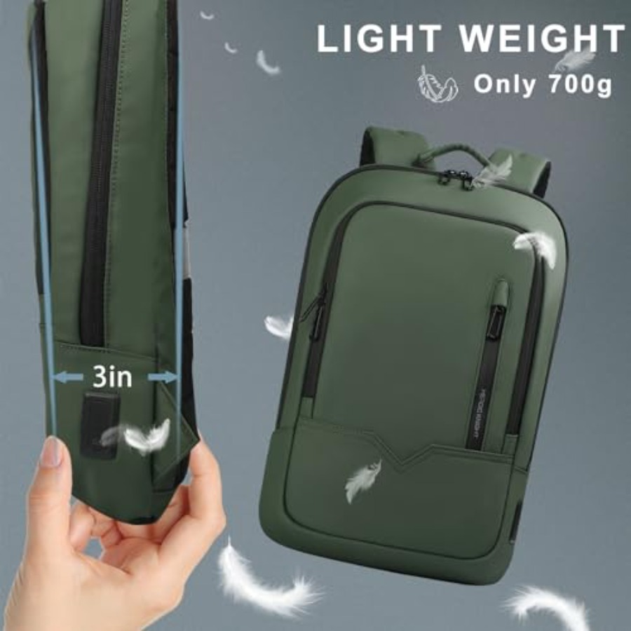 Backpack for Men Business Slim - مراجعة Travel Backpack Anti Theft وسعره