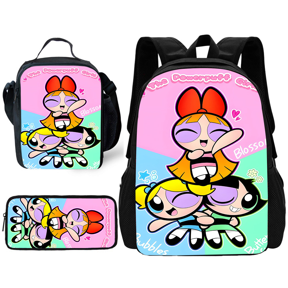 Child Cute Anime Powerpuffs Gi - مراجعة School Backpack Teen وسعره