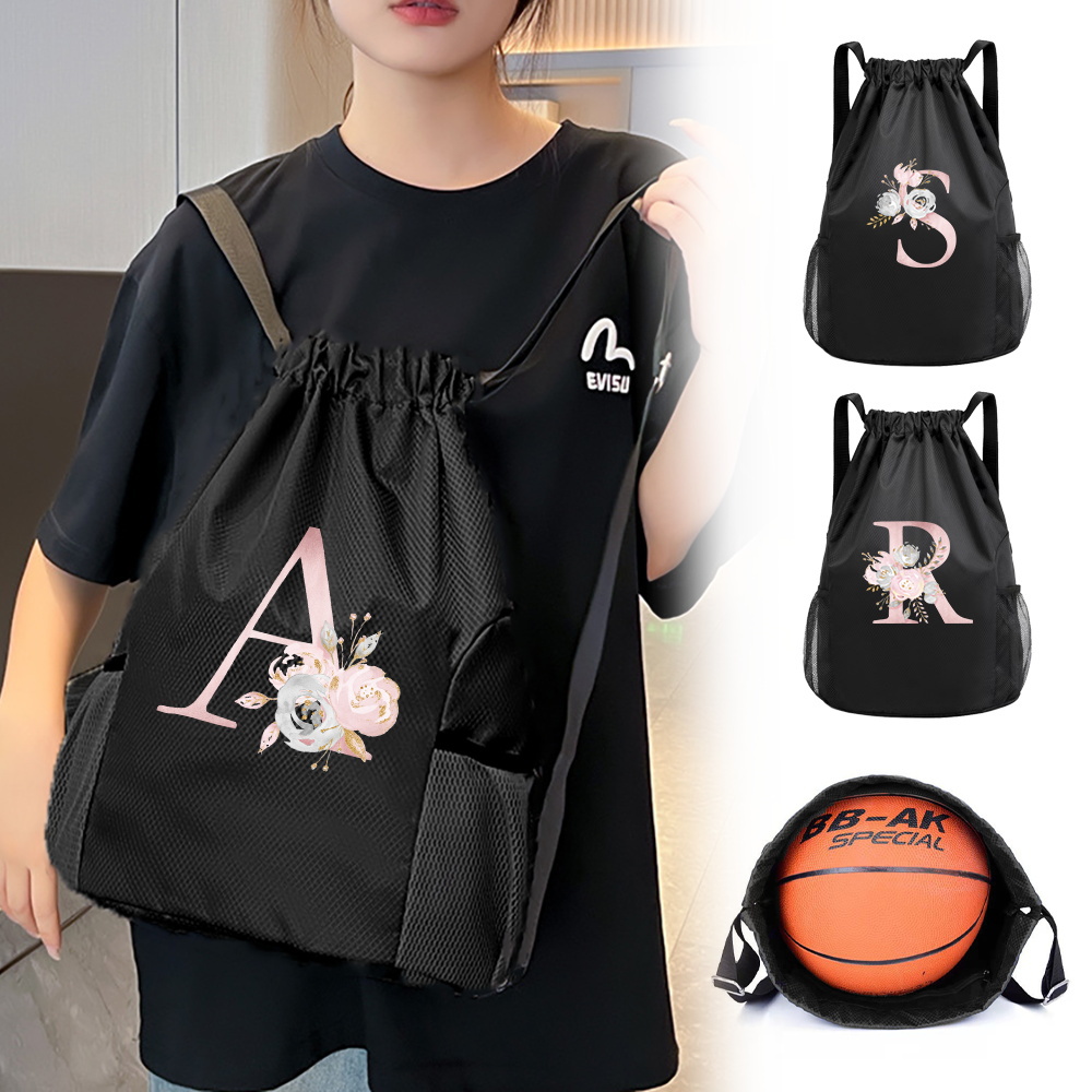 Black drawstring bag, gym back - مراجعة Drawstring Gym Bag وسعره