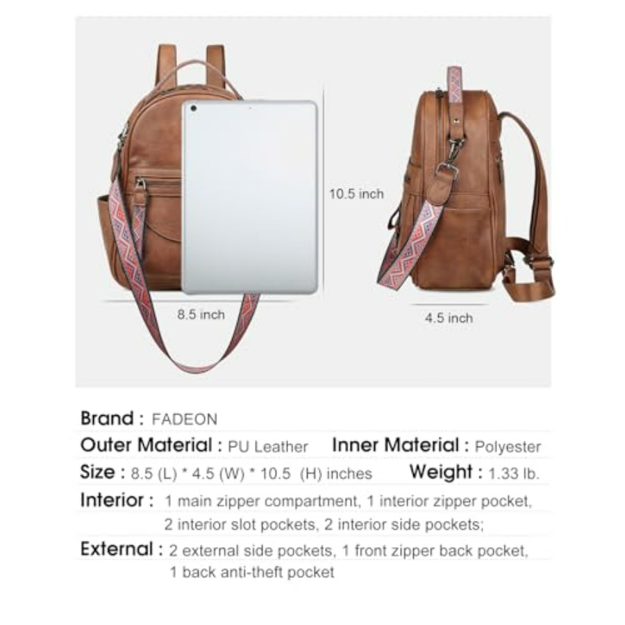 Mini Backpack Purse for Women, - مراجعة Mini Backpack Purse وسعره