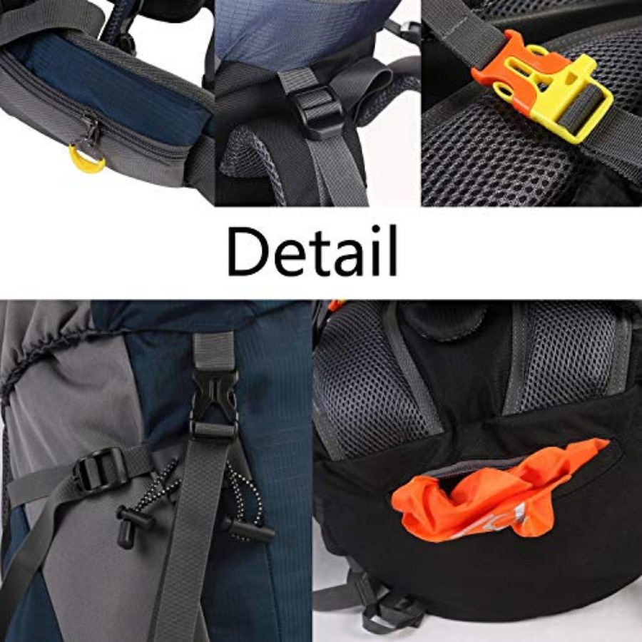 50L Hiking Backpack Men Campin - مراجعة Rain Cover Backpack وسعره
