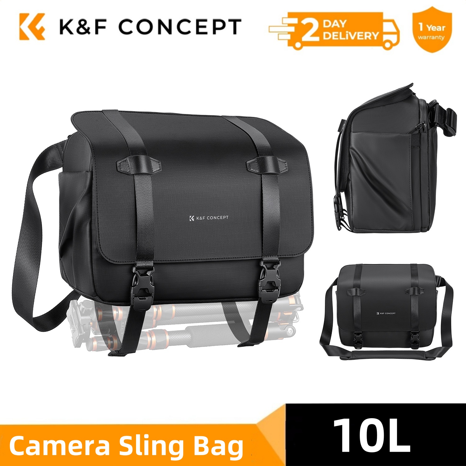 K&F CONCEPT 10L Camera Sling B - مراجعة Sling Backpack Shoulder وسعره