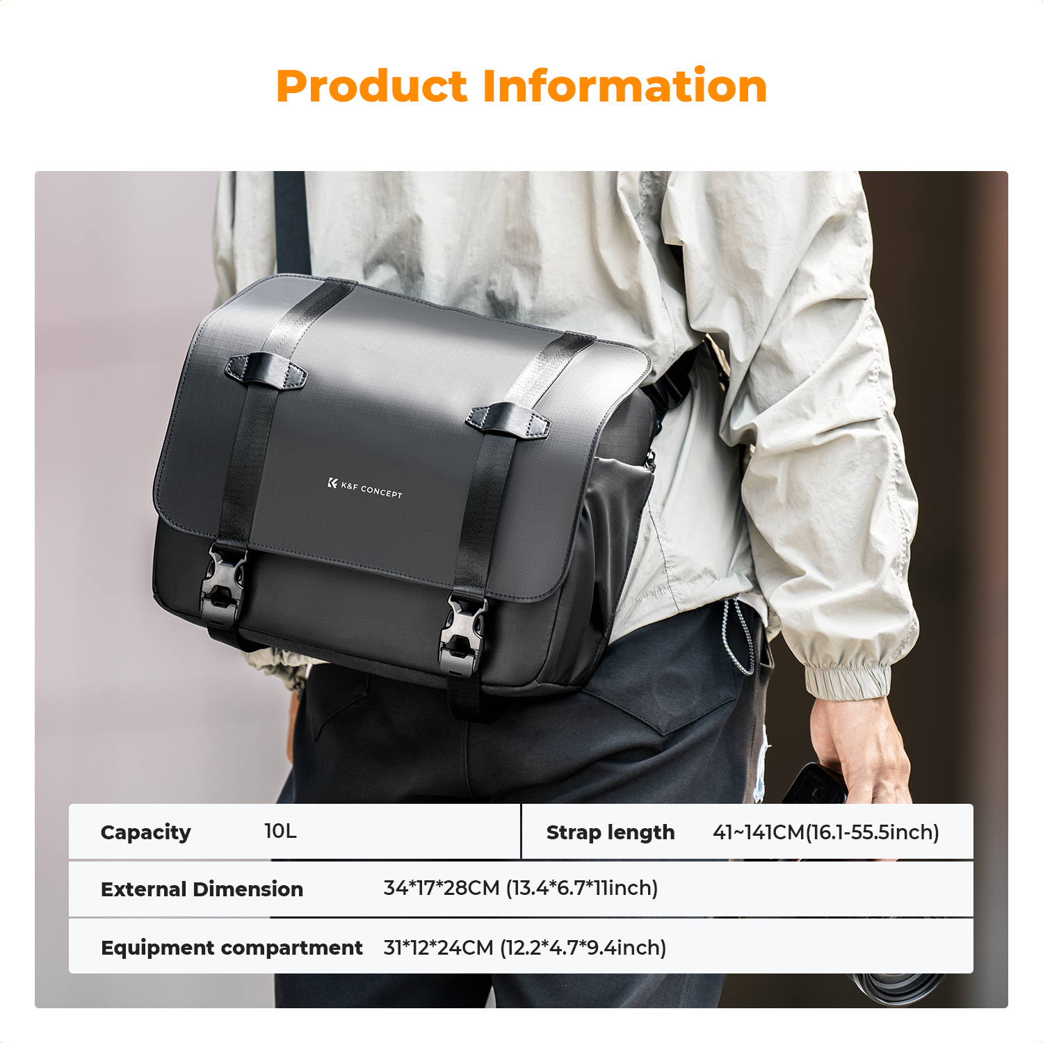 K&F CONCEPT 10L Camera Sling B - مراجعة Sling Backpack Shoulder وسعره