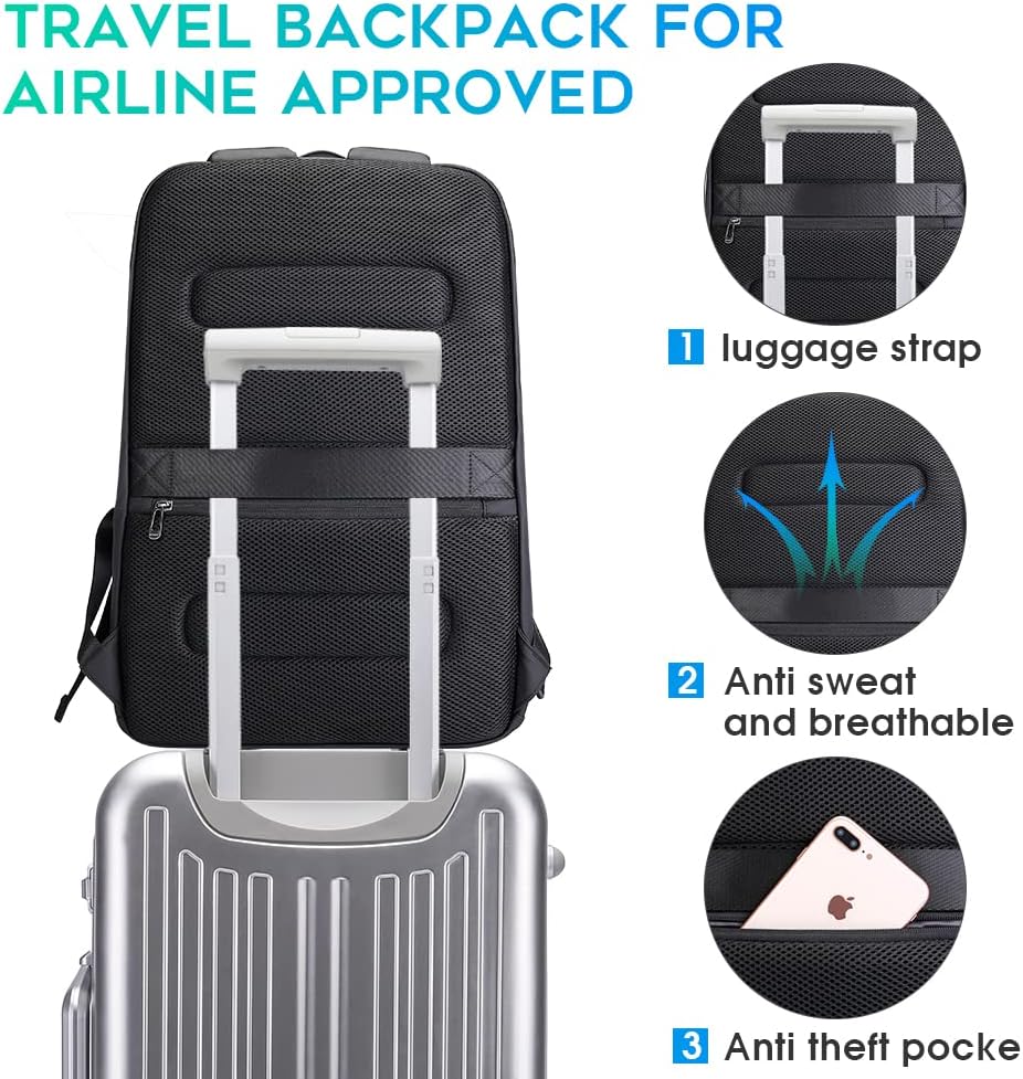 Waterproof Business Backpack w - مراجعة Laptop Backpack 15.6 وسعره