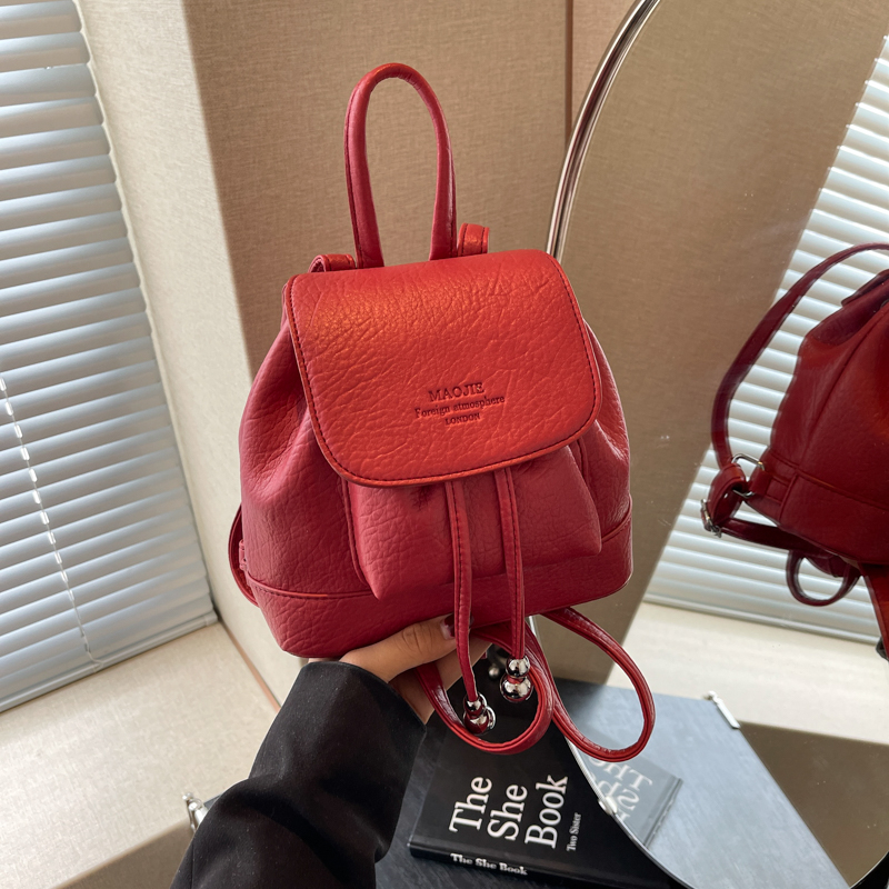 Solid Small String Backpacks P - مراجعة Leather Backpack Vintage وسعره