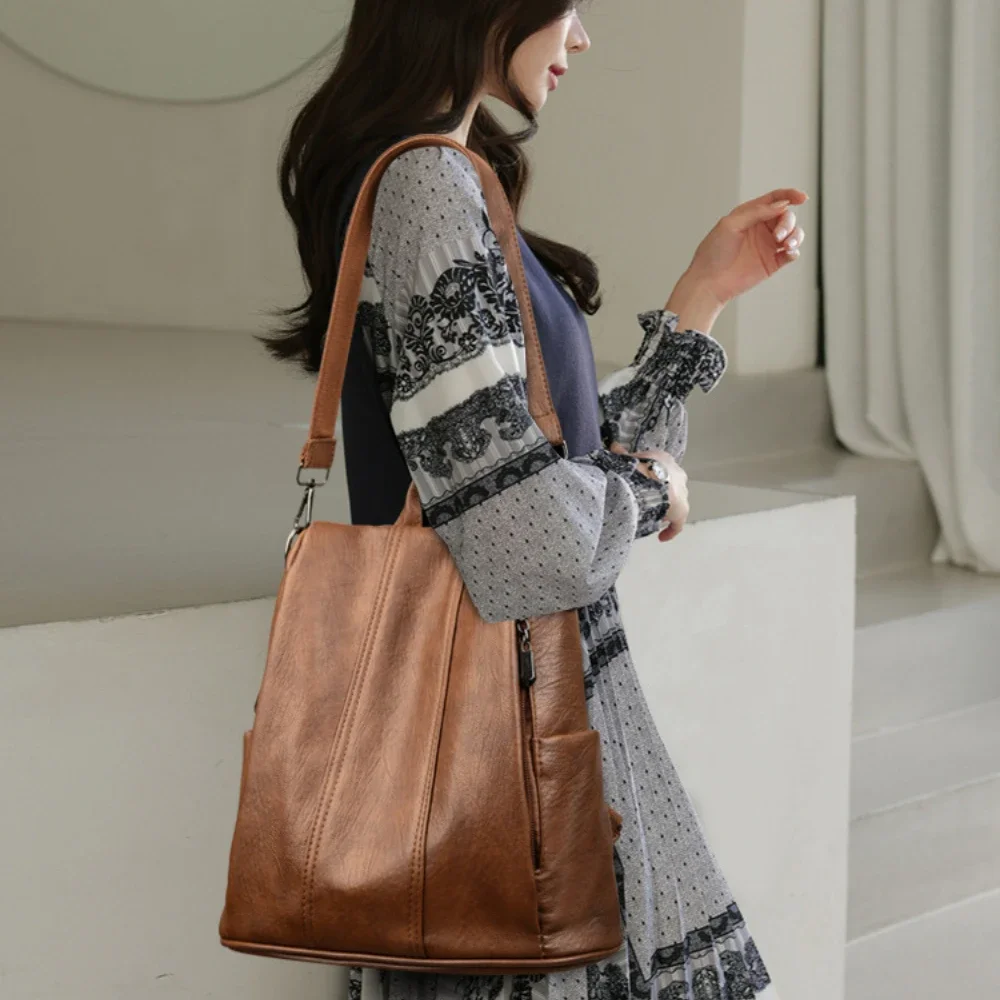 NEW Anti-theft Laptop Backpack - مراجعة Leather Backpack Vintage وسعره