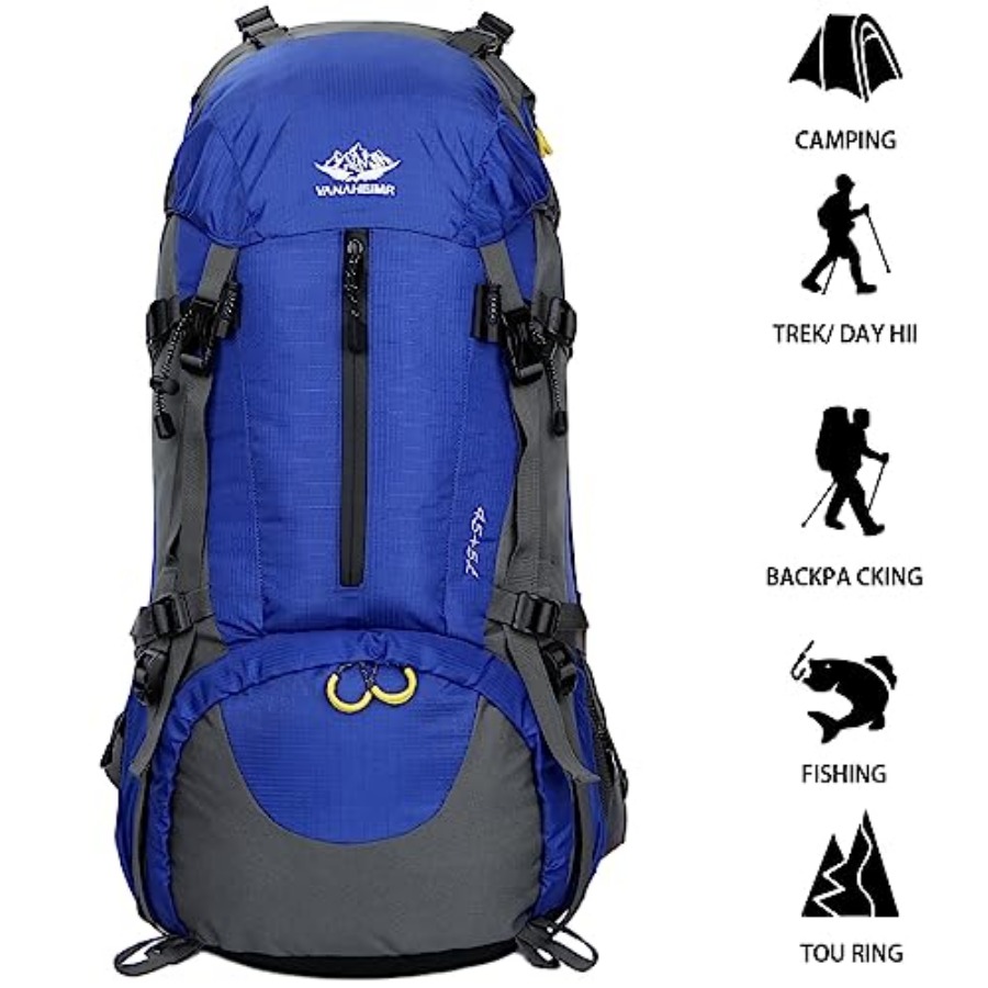 50L Hiking Backpack Men Campin - مراجعة Rain Cover Backpack وسعره