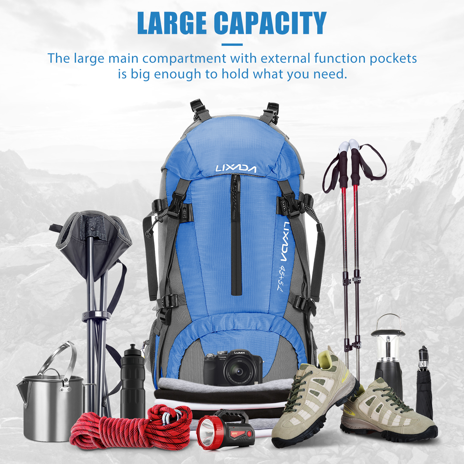 Lixada 50L Large Waterproof Tr - مراجعة Rain Cover Backpack وسعره