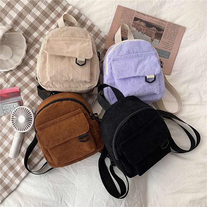 Solid Color Mini Backpack Cord - مراجعة Fashion Backpack Women وسعره