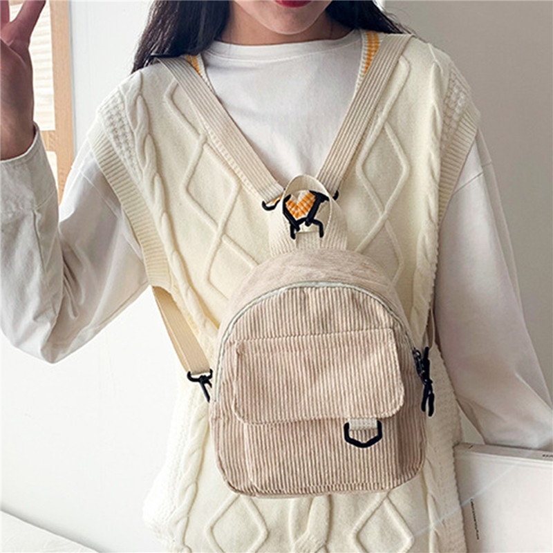 Solid Color Mini Backpack Cord - مراجعة Fashion Backpack Women وسعره
