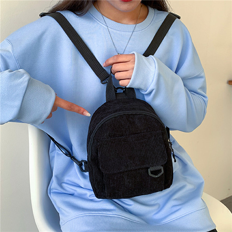 Solid Color Mini Backpack Cord - مراجعة Fashion Backpack Women وسعره