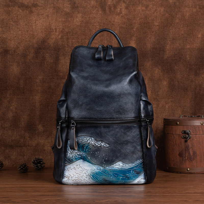 Genuine Real Soft Leather Wome - مراجعة Leather Backpack Vintage وسعره