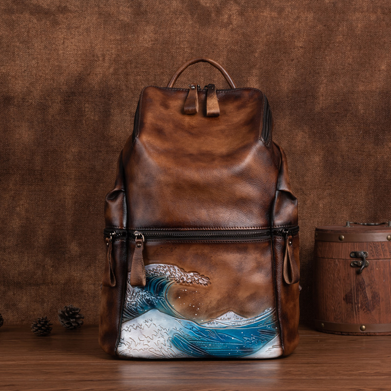 Genuine Real Soft Leather Wome - مراجعة Leather Backpack Vintage وسعره