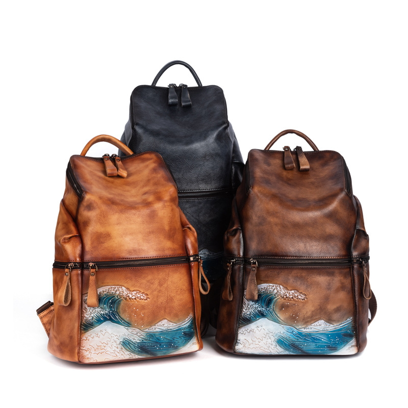 Genuine Real Soft Leather Wome - مراجعة Leather Backpack Vintage وسعره