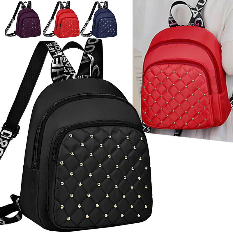 Chic Stylish Studded Backpack  - مراجعة Canvas Backpack Casual وسعره