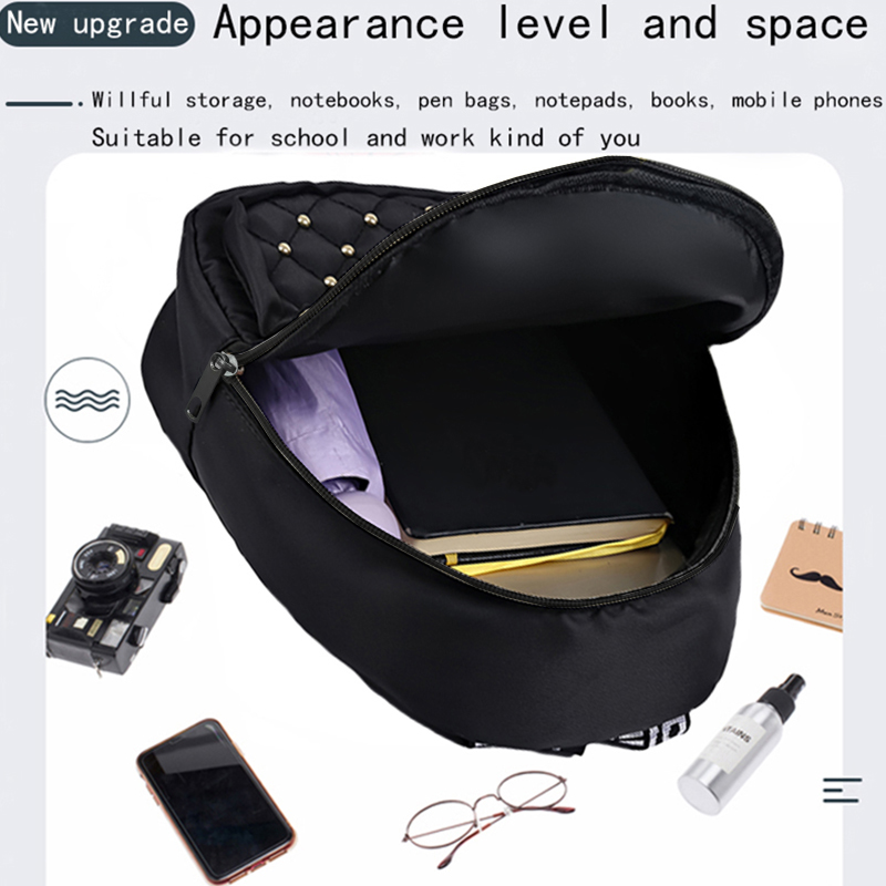 Chic Stylish Studded Backpack  - مراجعة Canvas Backpack Casual وسعره