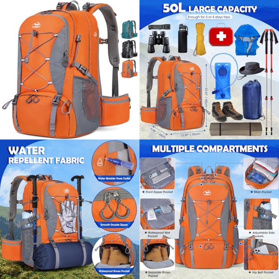 50L Hiking Backpack Waterproof - مراجعة Hiking Backpack Waterproof وسعره