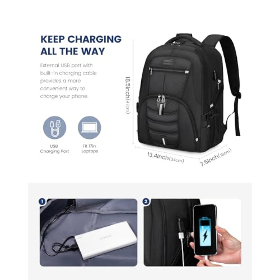 Travel Laptop Backpack Waterpr - مراجعة Travel Backpack Anti Theft وسعره