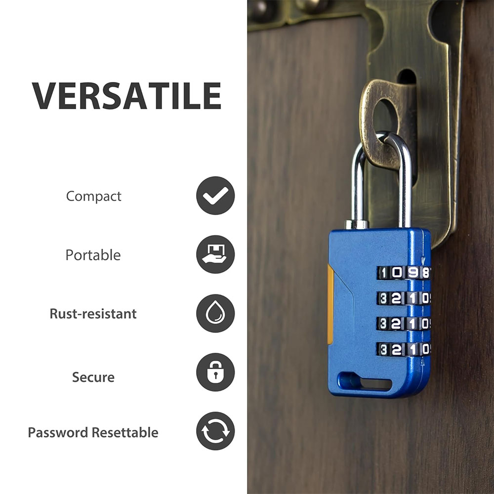 4 Digit Combination Padlock wi - مراجعة Travel Backpack Anti Theft وسعره