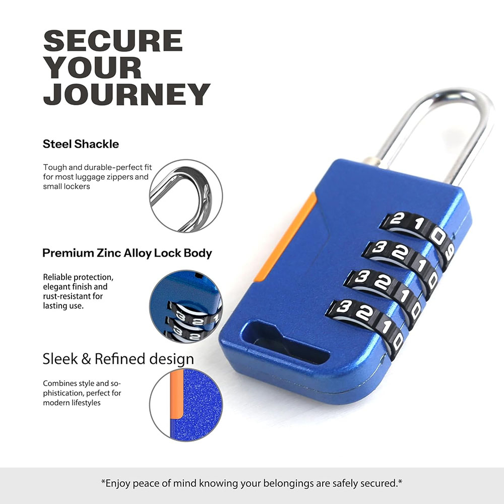 4 Digit Combination Padlock wi - مراجعة Travel Backpack Anti Theft وسعره