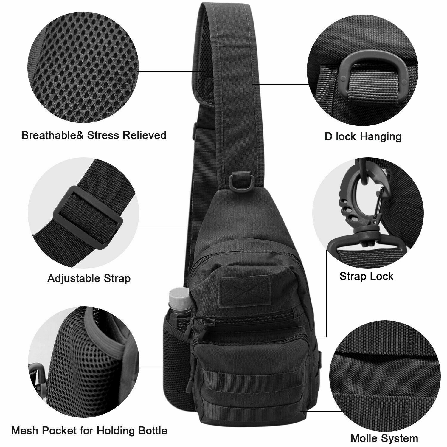 Tactical Sling Crossbody Backp - مراجعة Sling Backpack Shoulder وسعره