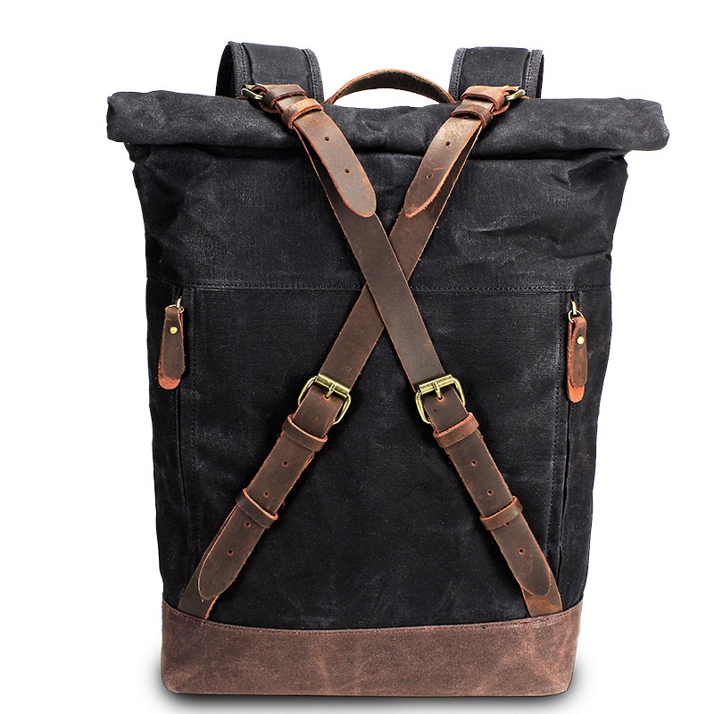 Retro Canvas Leather Backpacks - مراجعة Leather Backpack Vintage وسعره
