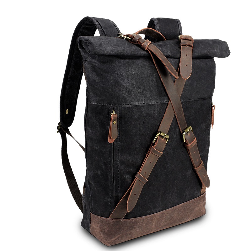 Retro Canvas Leather Backpacks - مراجعة Leather Backpack Vintage وسعره